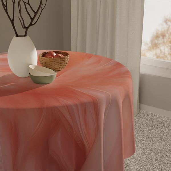 Lovely Fuzzy Feathers in Peach 01 - Tablecloth - Image 5