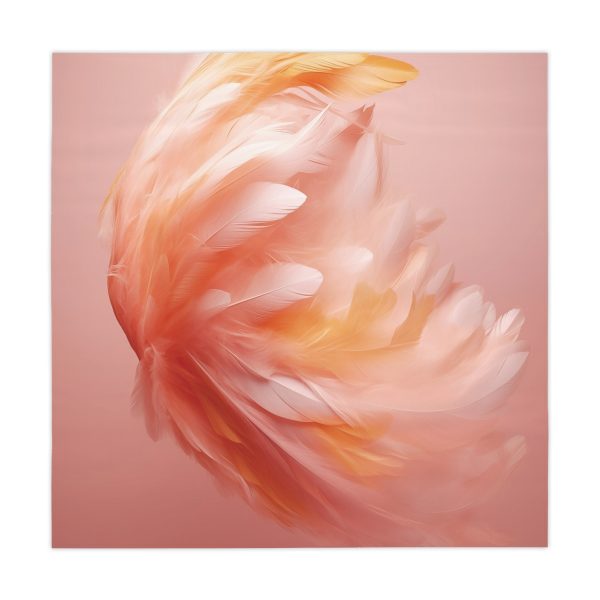 Lovely Fuzzy Feathers in Peach 02 - Tablecloth - Image 2