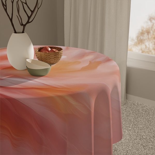 Lovely Fuzzy Feathers in Peach 02 - Tablecloth - Image 5