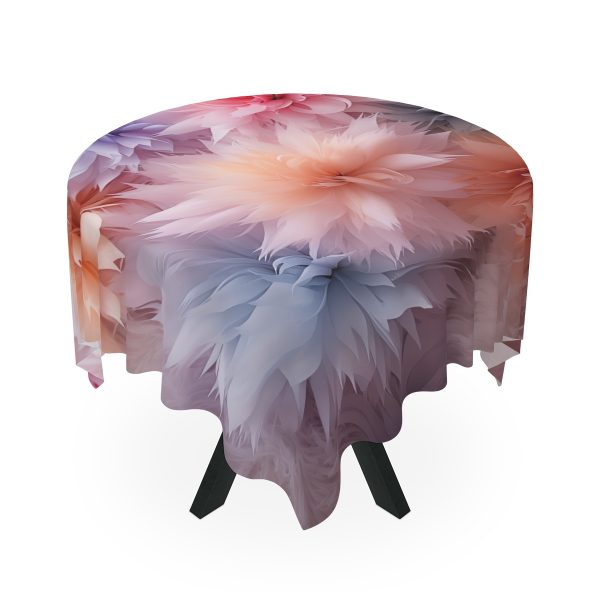 Pastel Palette Fantasy Feather Puffs - Tablecloth - Image 3