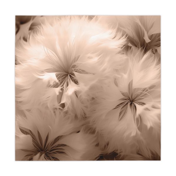 Soft Fantasy Feather Puffs in Peach Puree Tone - Tablecloth - Image 2