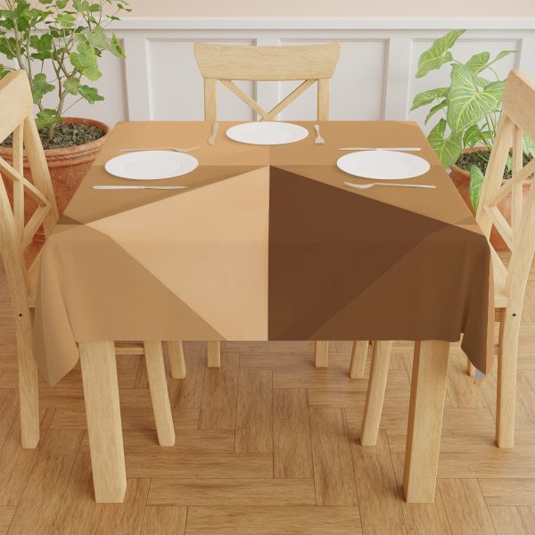 Soft Geometric Pyramid 03 in Honey Yellow Tone - Tablecloth - Image 4