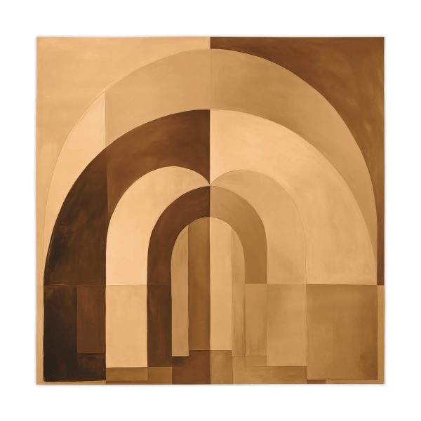 Soft Geometric Archways in Honey Yellow Tone - Tablecloth - Image 2