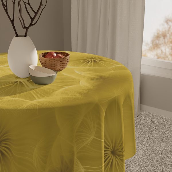 Dandelion Down Motif in Super Lemon Tone - Tablecloth - Image 5