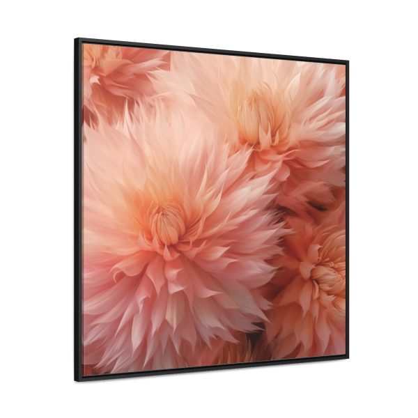 Lovely Fuzzy Buds in Peach 01 - Gallery Canvas Wraps, Square Frame - Image 66