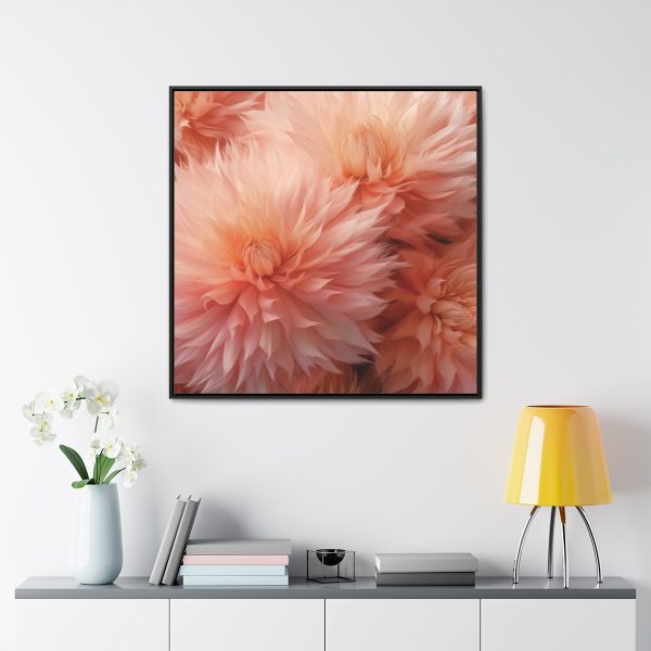 Lovely Fuzzy Buds in Peach 01 - Gallery Canvas Wraps, Square Frame - Image 68