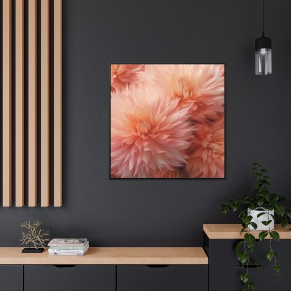 Lovely Fuzzy Buds in Peach 01 - Gallery Canvas Wraps, Square Frame - Image 69