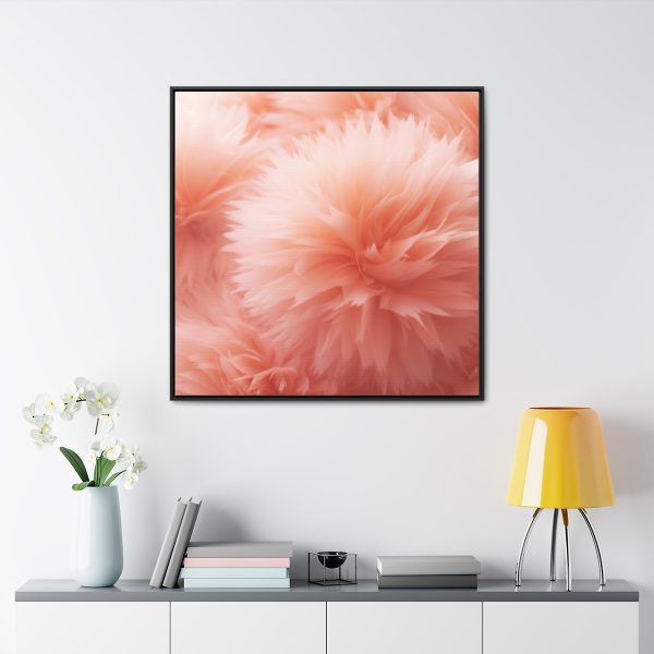 Lovely Fuzzy Buds in Peach 03 - Gallery Canvas Wraps, Square Frame - Image 68