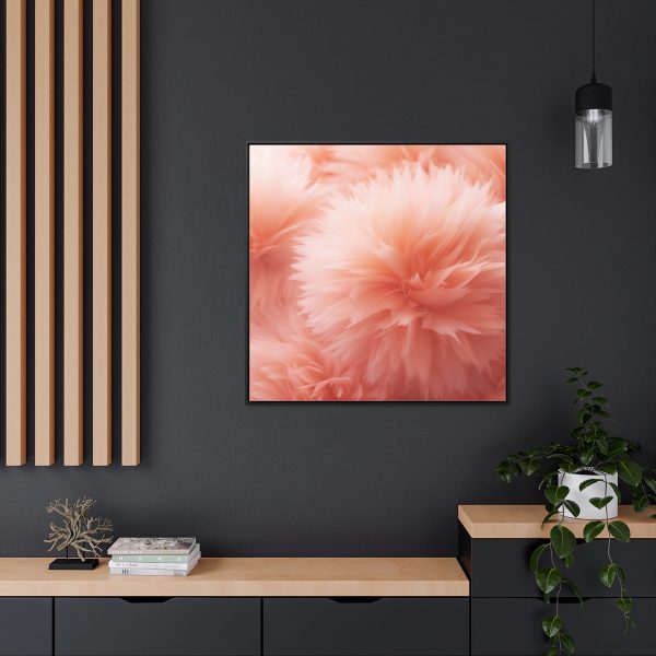 Lovely Fuzzy Buds in Peach 03 - Gallery Canvas Wraps, Square Frame - Image 69