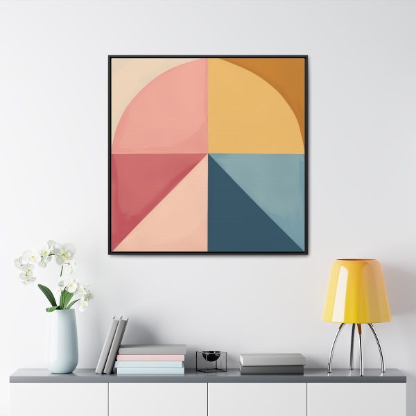 Soft Geometric Pyramid 02 - Gallery Canvas Wraps, Square Frame - Image 68