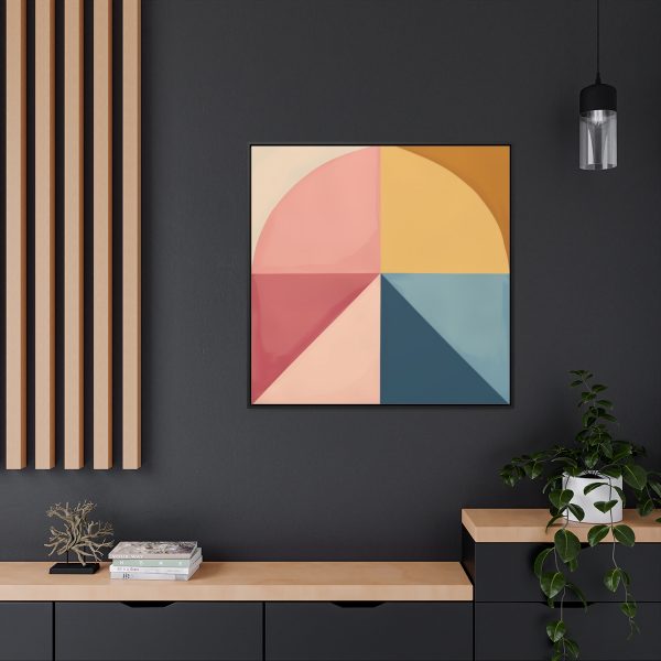 Soft Geometric Pyramid 02 - Gallery Canvas Wraps, Square Frame - Image 69