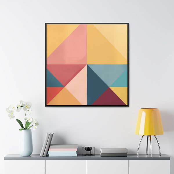 Soft Geometric Pyramid 03 - Gallery Canvas Wraps, Square Frame - Image 68