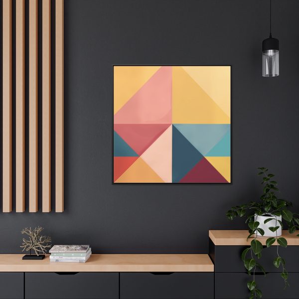 Soft Geometric Pyramid 03 - Gallery Canvas Wraps, Square Frame - Image 69