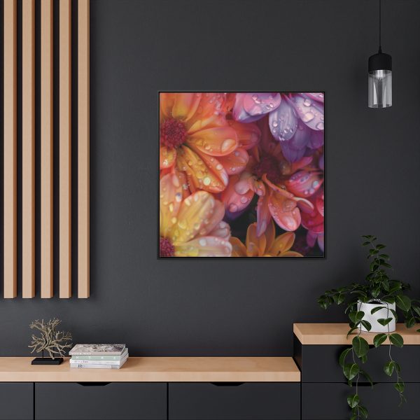 Bright Fantasy Floral 04 - Gallery Canvas Wraps, Square Frame - Image 69