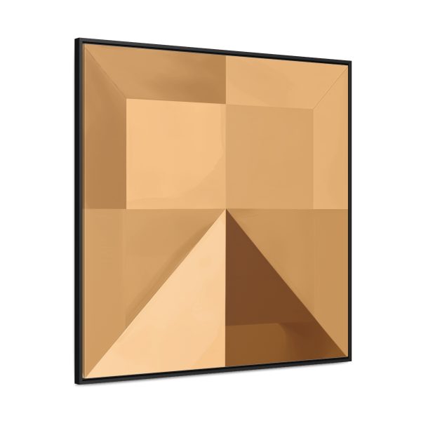 Soft Geometric Pyramid 01 in Honey Yellow Tone - Gallery Canvas Wraps, Square Frame - Image 66