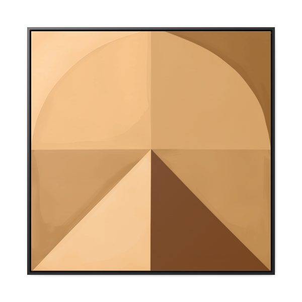 Soft Geometric Pyramid 02 in Honey Yellow Tone - Gallery Canvas Wraps, Square Frame - Image 65