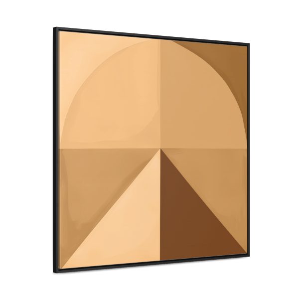 Soft Geometric Pyramid 02 in Honey Yellow Tone - Gallery Canvas Wraps, Square Frame - Image 66