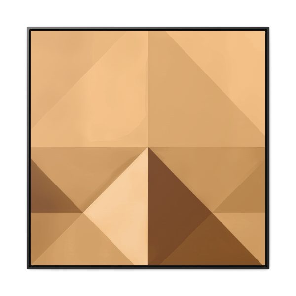 Soft Geometric Pyramid 03 in Honey Yellow Tone - Gallery Canvas Wraps, Square Frame - Image 65