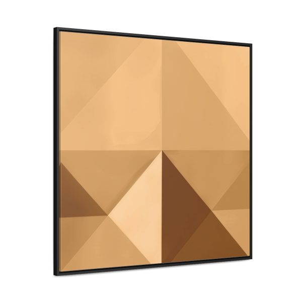 Soft Geometric Pyramid 03 in Honey Yellow Tone - Gallery Canvas Wraps, Square Frame - Image 66