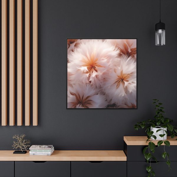 Soft Fantasy Feather Puffs - Gallery Canvas Wraps, Square Frame - Image 69