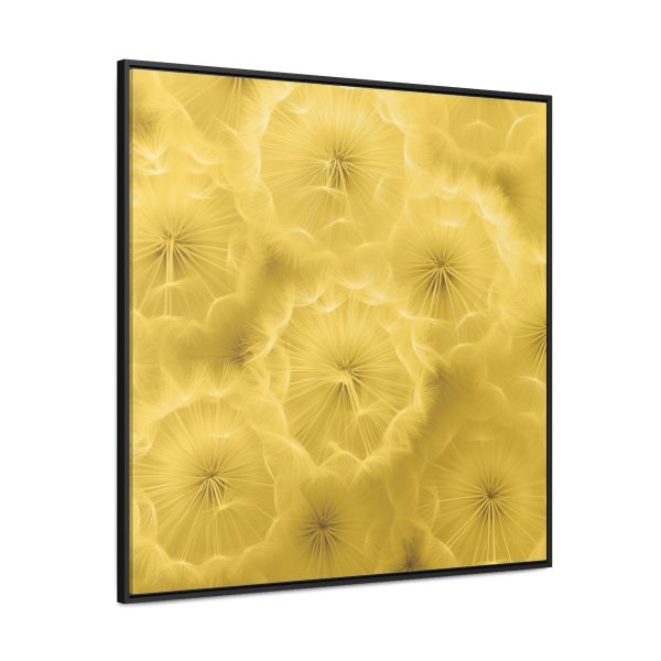 Dandelion Down Motif in Super Lemon Tone - Gallery Canvas Wraps, Square Frame - Image 66