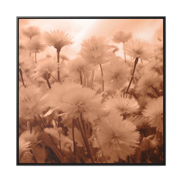 Fuzzy Dandelion Fantasy in Peach Fuzz Tone - Gallery Canvas Wraps, Square Frame - Image 65