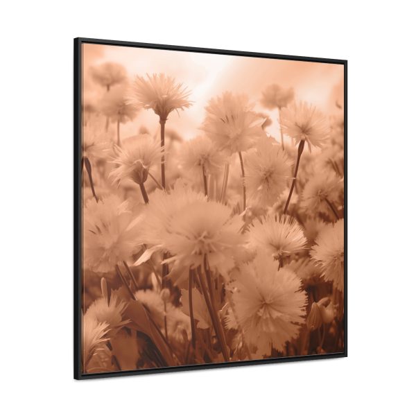 Fuzzy Dandelion Fantasy in Peach Fuzz Tone - Gallery Canvas Wraps, Square Frame - Image 66