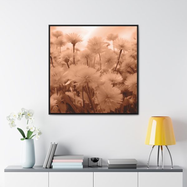 Fuzzy Dandelion Fantasy in Peach Fuzz Tone - Gallery Canvas Wraps, Square Frame - Image 68