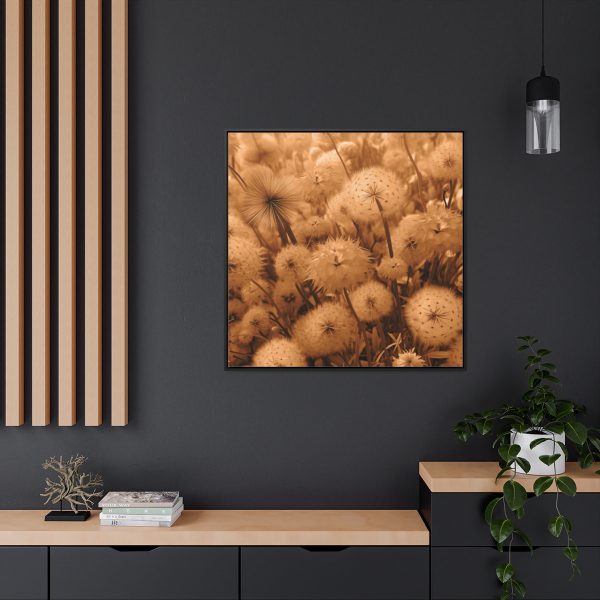 Dandelion Dream in Sunkissed Peach - Gallery Canvas Wraps, Square Frame - Image 69