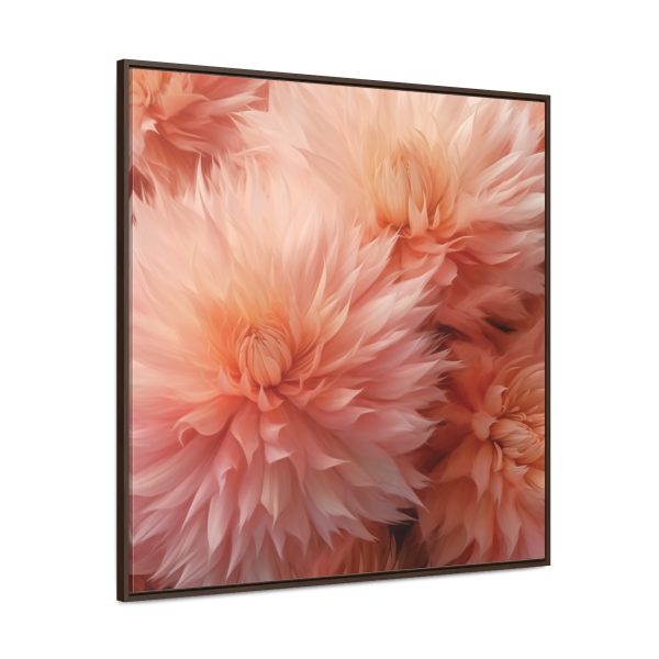 Lovely Fuzzy Buds in Peach 01 - Gallery Canvas Wraps, Square Frame - Image 2