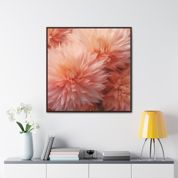 Lovely Fuzzy Buds in Peach 01 - Gallery Canvas Wraps, Square Frame - Image 4