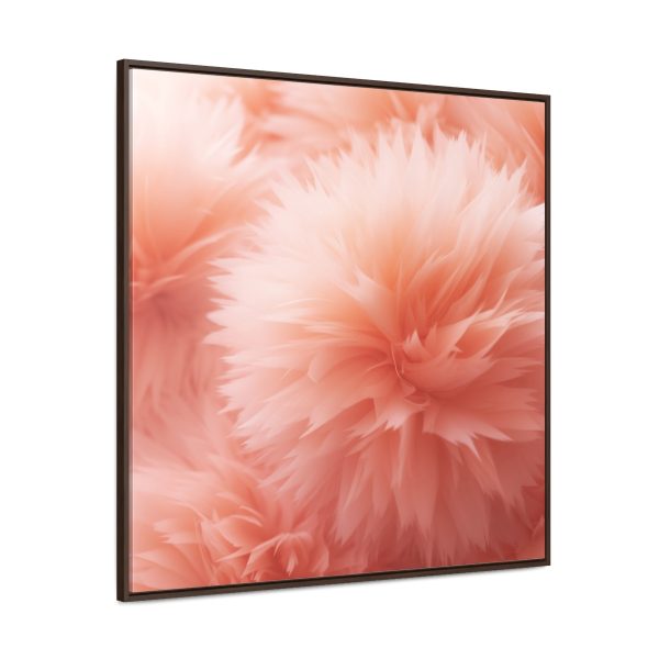 Lovely Fuzzy Buds in Peach 03 - Gallery Canvas Wraps, Square Frame - Image 2