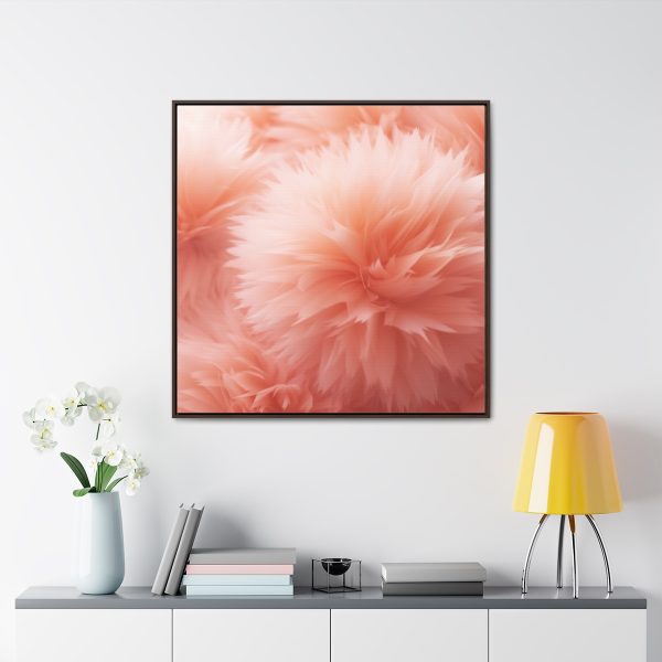 Lovely Fuzzy Buds in Peach 03 - Gallery Canvas Wraps, Square Frame - Image 4