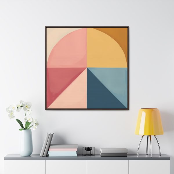 Soft Geometric Pyramid 02 - Gallery Canvas Wraps, Square Frame - Image 4