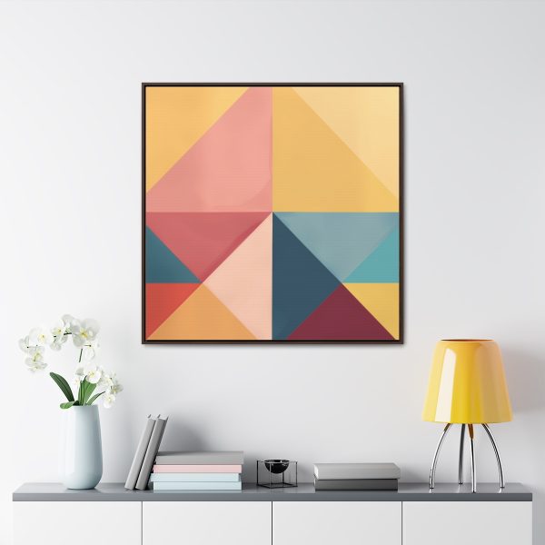 Soft Geometric Pyramid 03 - Gallery Canvas Wraps, Square Frame - Image 4