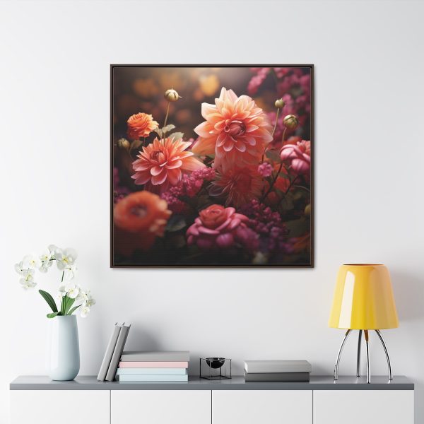 Bright Fantasy Floral 02 - Gallery Canvas Wraps, Square Frame - Image 4