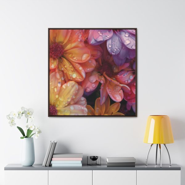 Bright Fantasy Floral 04 - Gallery Canvas Wraps, Square Frame - Image 4