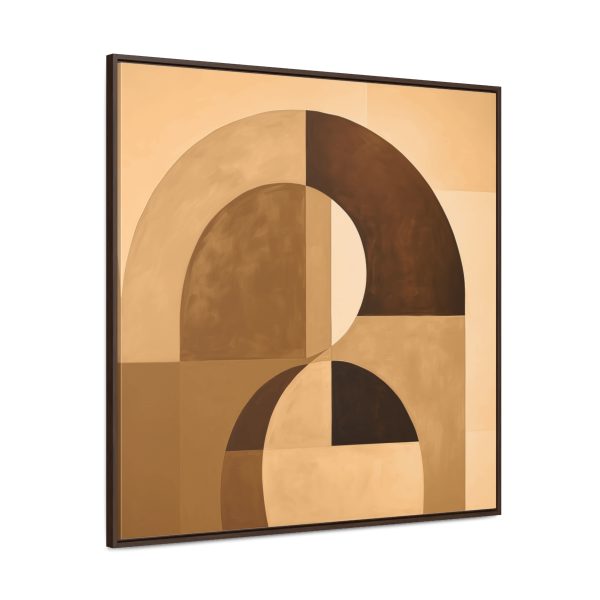 Soft Geometric Windows in Honey Yellow Tone - Gallery Canvas Wraps, Square Frame - Image 2