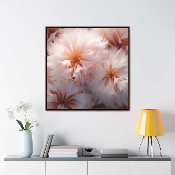 Soft Fantasy Feather Puffs - Gallery Canvas Wraps, Square Frame - Image 4