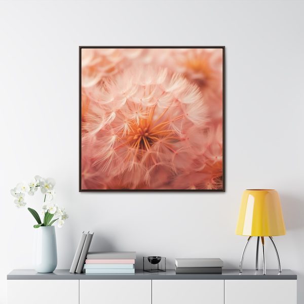 Lovely Fuzzy Fluff in Peach 01 - Gallery Canvas Wraps, Square Frame - Image 4