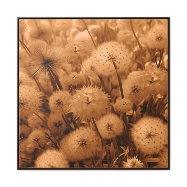 Dandelion Dream in Sunkissed Peach - Gallery Canvas Wraps, Square Frame