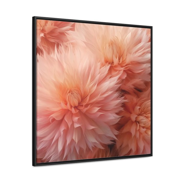 Lovely Fuzzy Buds in Peach 01 - Gallery Canvas Wraps, Square Frame - Image 71