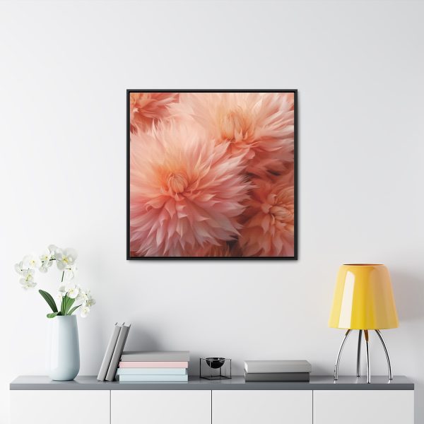 Lovely Fuzzy Buds in Peach 01 - Gallery Canvas Wraps, Square Frame - Image 73