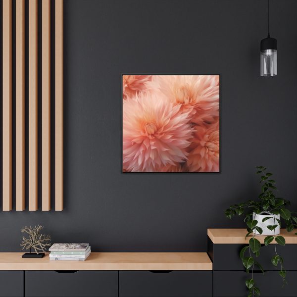 Lovely Fuzzy Buds in Peach 01 - Gallery Canvas Wraps, Square Frame - Image 74