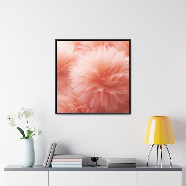 Lovely Fuzzy Buds in Peach 03 - Gallery Canvas Wraps, Square Frame - Image 73