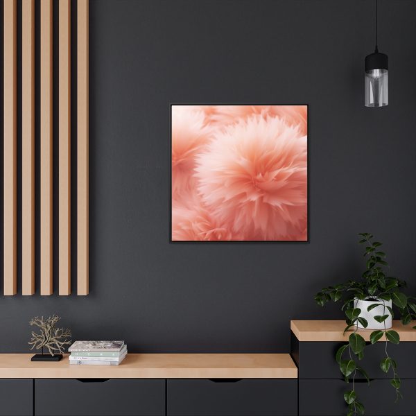 Lovely Fuzzy Buds in Peach 03 - Gallery Canvas Wraps, Square Frame - Image 74