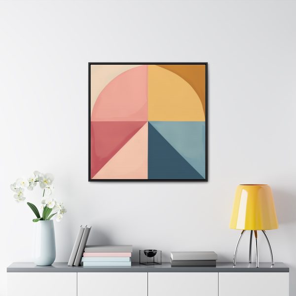 Soft Geometric Pyramid 02 - Gallery Canvas Wraps, Square Frame - Image 73