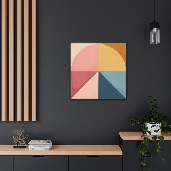 Soft Geometric Pyramid 02 - Gallery Canvas Wraps, Square Frame - Image 74