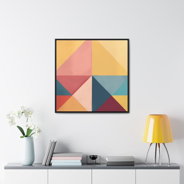 Soft Geometric Pyramid 03 - Gallery Canvas Wraps, Square Frame - Image 73