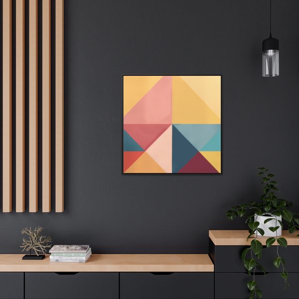 Soft Geometric Pyramid 03 - Gallery Canvas Wraps, Square Frame - Image 74